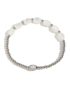 Fine Jewelry  Plated 18K Gold Beaded Stainless Steel Bracelet 