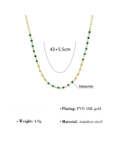 Minimalism Crystal Beaded Handmade Clavicle Chain Wholesale Stainless Steel Necklace