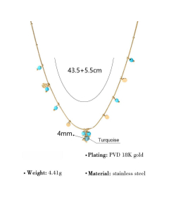 French Crystal Beaded Handmade Clavicle Chain Wholesale Stainless Steel Necklace