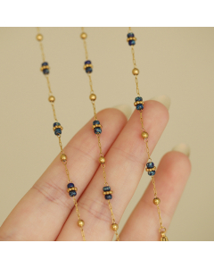 Wholesale Stainless Steel Fine Jewelry Handmade Gold Beads Necklace Bracelet Sets