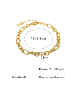PVD 18K Gold Plating Bracelet Wholesale Stainless Steel Bracelet