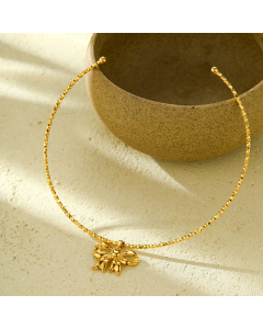 Personality Bow Knot Stainless Steel Choker Necklace 