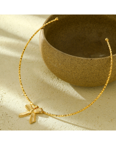 High Quality Bow Knot Stainless Steel Choker Necklace 