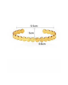 Fashion Plated 18K Gold  Stainless Steel Bracelet 