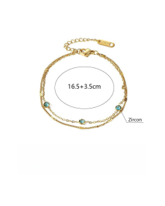 Diamond Inlaid Bracelet Stainless Steel Bracelet 