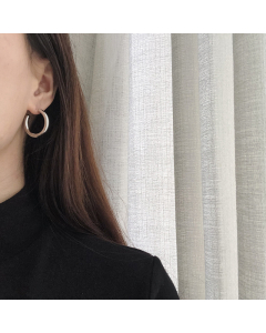 Wholesale Stainless Steel Earrings C Shaped Earrings For Women-Steel Color-01