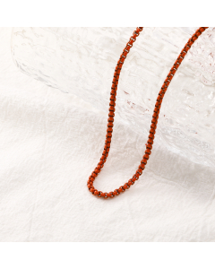 Wholesale Stainless Steel Neckalce Chains Niche INS Color Square Pearl Chain Bohemian Style Candy Color Clavicular Chain