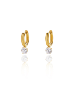 Simple Style Claw Drill Earrings Stainless Steel Earrings Plated 18K Gold Earrings For Women