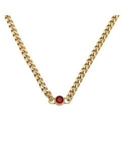 Fashion Minimalism Niche High Quality Inlaid Zircon Stainless Steel Cuban Chain Necklace