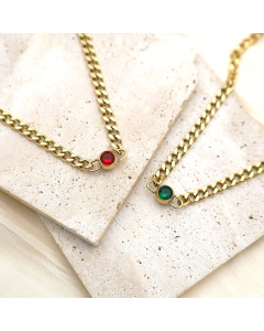 Wholesale Stainless Steel Cuban Chain Fashion Minimalism Niche High Quality Inlaid Zircon Necklace