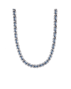 Casual Denim Necklace Silver Non-fading Stainless Steel Choker Necklace Ear Loops