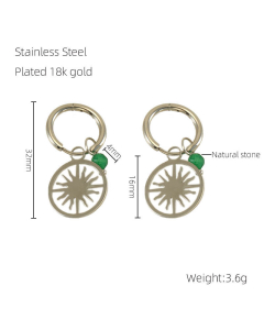 Wholesale Stainless Steel Earrings Devil's Eye Earrings-Steel Color-01