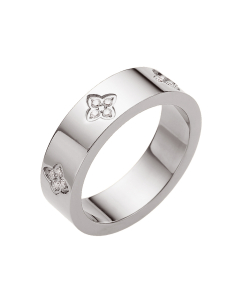 Wholesale Stainless Steel Ring Diamond Inlaid Love Ring -Steel Color-02-6