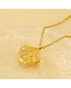 Wholesale Stainless Steel Necklace Diamond Shell Necklace 