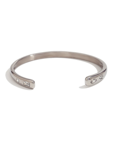 Steel Color Rectangular Star Round Diamond Zircon Stainless Steel Bracelet 