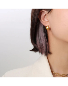 Ins Personality Hot Selling Product Creative Rhombic Ear Studs Irregular Earrings Titanium Steel Plated 18K Eardrops Earrings