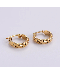 Fashion 14K Gold-Plated Stainless Steel Ear Bone Ring Male Female