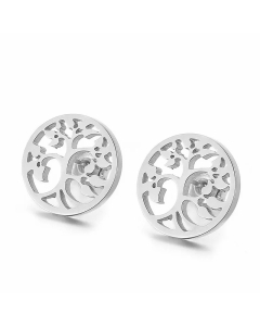 Wholesale Bohemian Stainless Steel Leaf Pineapple Hollow Stud Earrings Colorza