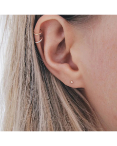 Hot Selling Stainless Steel Simple Spherical Ear Clip Earring For Women Wholesale