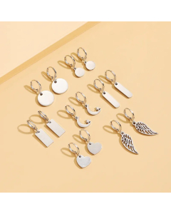 Fashion Simple Stainless Steel Earrings Geometric Drop Earrings