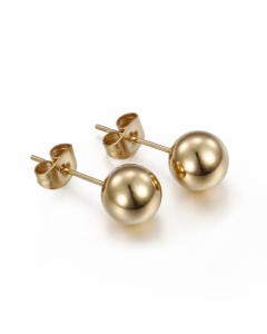 Earrings Wholesale Round Beads Titanium Steel Women Stud Earrings Street Simplicity Titanium Steel Earring Accessories
