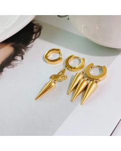 Fashion Titanium Steel Earrings Asymmetric Earrings