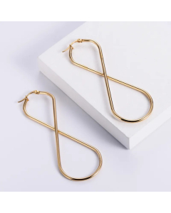 Wholesale Titanium Steel Eight-Shaped Earrings Colorza