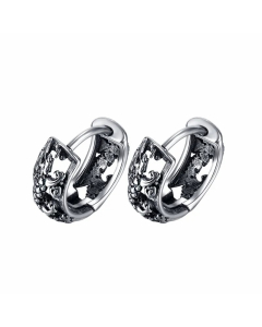Retro Trend Hollow Geometric Round Stainless Steel Earrings