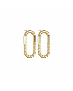 Fashion Simple Half Circle Twist Earrings Stainless Steel Earrings