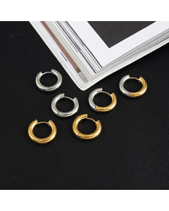 INS Style Geometric Titanium Steel Plating No Inlaid Earrings