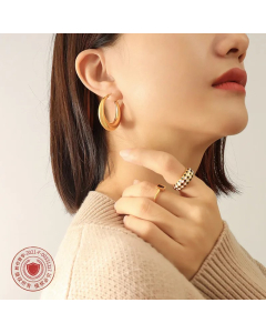 Fashion New U-Shaped Geometric Titanium Steel Earrings Wholesale