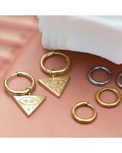 Tainless Steel Pendant Earrings Geometric Creative Texture Earrings