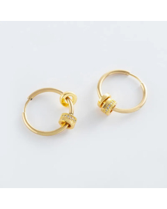 Fashion Titanium Steel Micro-Inlaid Zircon Ear Buckles