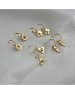 New Eye Personality Retro Titanium Steel Earrings