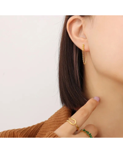 Personality Tassel Chain Titanium Steel Earring Wholesale