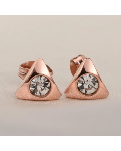 Triangle Diamond Earrings Titanium Steel Plated 18K Rose Gold European Style Jewelry