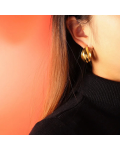 Fashion Simple Geometric C-Shaped Earrings Titanium Steel Earrings