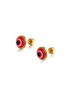 New Simple Personality Titanium Steel Earrings Eyes Earrings Single