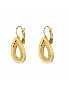 Titanium Steel Autumn And Winter Water Drop Gold Earrings