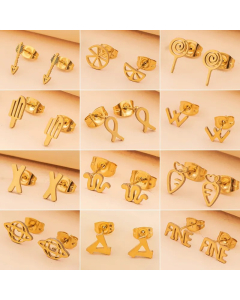 Hot Selling Ear Jewelry Simple New Stainless Steel Geometric Small Earrings Ear Buckle Ear Clip Earrings Wholesale