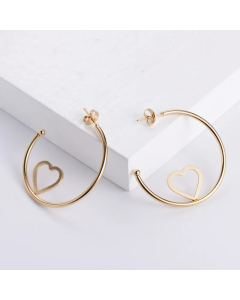 Simple Personality Half Circle Arc Love Female Stainless Steel Earrings Wholesale