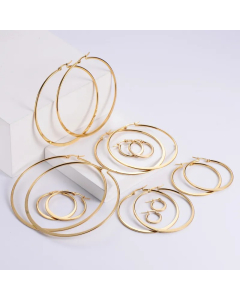 Wholesale Titanium Steel Round Flattened Ear Buckle Colorza