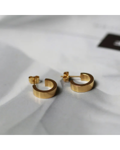 18K Simple Fashion Flat Wide Titanium Steel Earrings Wholesale Colorza_colorza_2