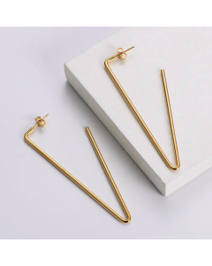 Stainless Steel Korean Women Earrings Geometric Fashion Jewelry