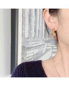 Wholesale Jewelry Three-Layer Circle Stainless Steel Fashion Earrings Colorza