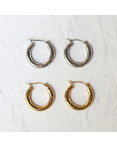 Wholesale Thick Line Smooth Titanium Steel Ear Hoop Colorza