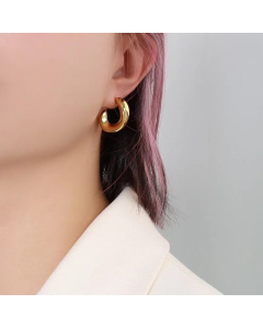 Wholesale Jewelry Geometric C-Shaped Earrings Titanium Steel Earrings Colorza