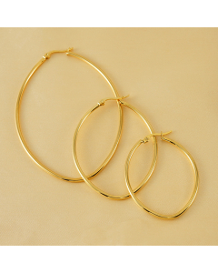 Polishing Round Line Titanium Steel Fashion Earrings Wholesale Jewelry Colorza_colorza_5