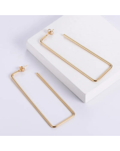 Titanium Steel Square Fashion Earrings Wholesale Jewelry Colorza
