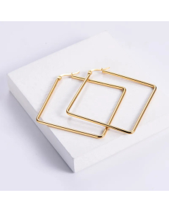 Titanium Steel Square Coil Fashion Earrings Wholesale Jewelry Colorza
